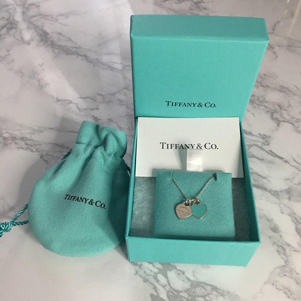 Tiffany & Co Mini Double Heart Tag Pendant